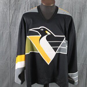 Pittsburgh Pegnuins Jersey (VTG) - Original Alternate Jersey by Bauer - Mens 2XL